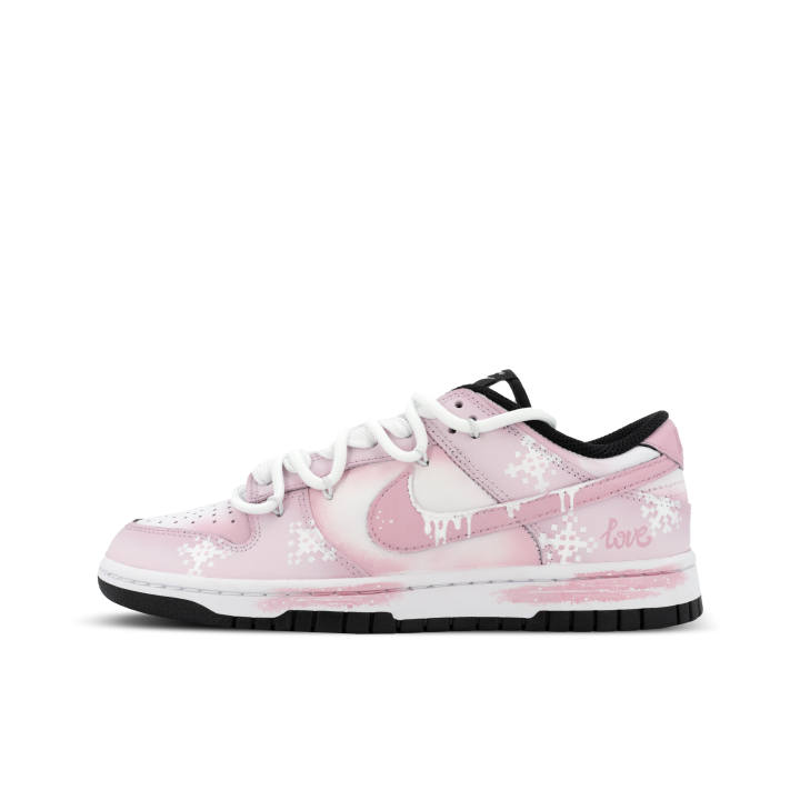 Nike Nike Dunk Gorilla Mischief XJDD Icy Snow Love Low top Skateboard Shoes Unisex White Pink