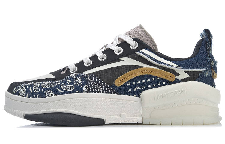 Li-Ning Li Ning Wave Textile, Split Cow Leather Slip Resistant, Abrasion Resistant, Balanced, Lightweight, Breathable Low top