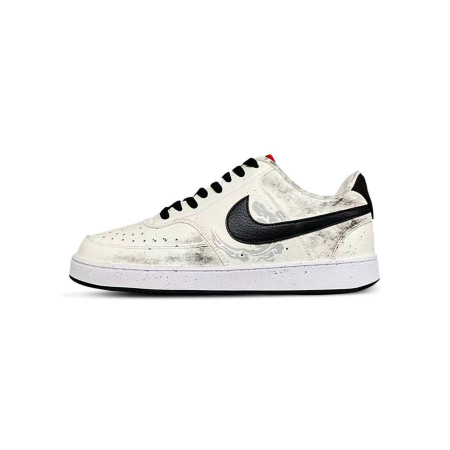 Nike Nike Court Vision 1 Cushioning, Wear Resistant Low top Skateboard Shoes Men's Black White