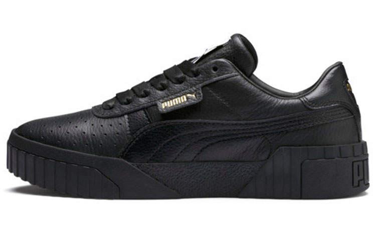 PUMA Cali Thick Sole Low Tops Casual Skateboarding Shoes Black Women's