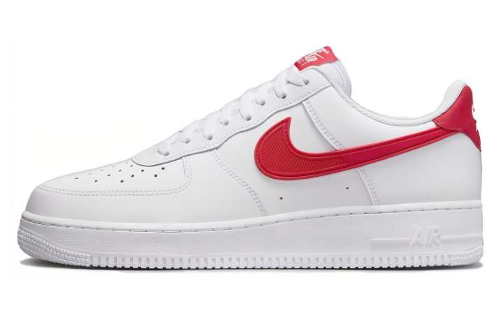 Nike Nike Air Force 1 Abrasion Resistant Breathable Abrasion Resistant Breathable Low top Skateboard Shoes Men's White Red