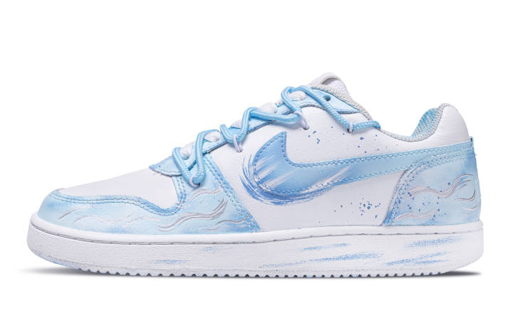 Nike Nike EBERNON Abrasion Resistant Low top Skateboard Shoes Unisex Light Blue