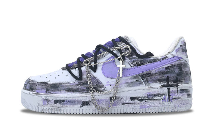 Nike Nike Air Force 1 Purple Dream Thorn Abrasion Resistant Low top Skateboard Shoes Unisex