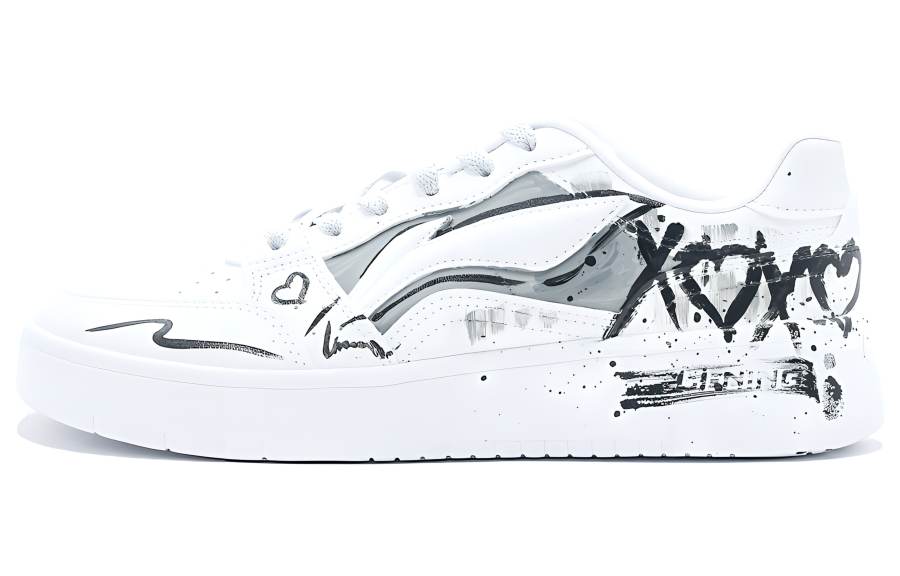Li-Ning Li Ning Sycee Slip Resistant Abrasion Resistant Low top Skateboard Shoes Men's White