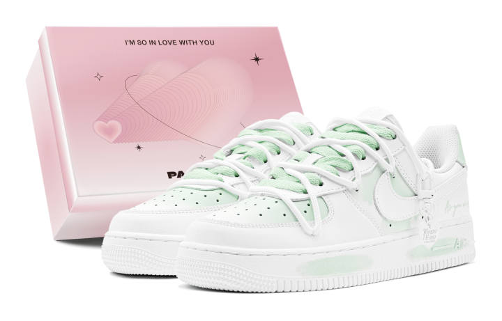 Nike Nike Air Force 1 Low top Skateboard Shoes Men's Light Green