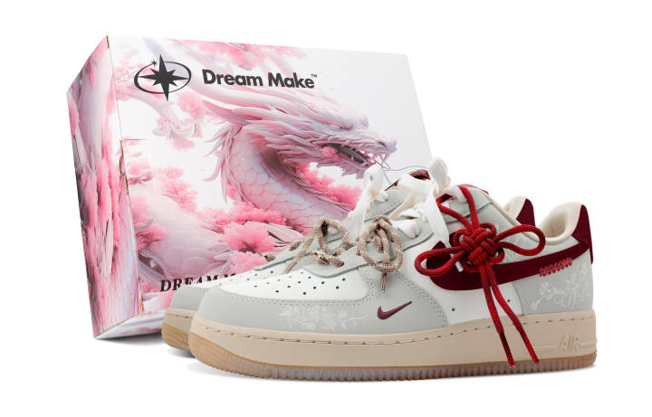 Nike Nike Air Force 1 Slip Resistant Abrasion Resistant Low top Skateboard Shoes Women's Light Gray