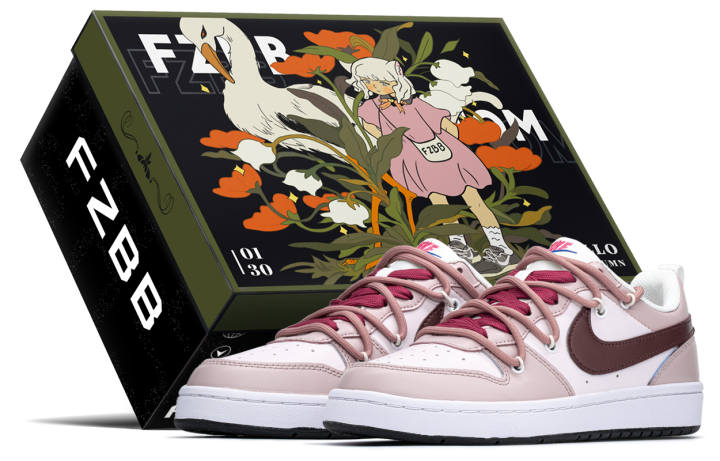 Nike Nike Court Borough Low top Skateboard Shoes GS Dark Pink
