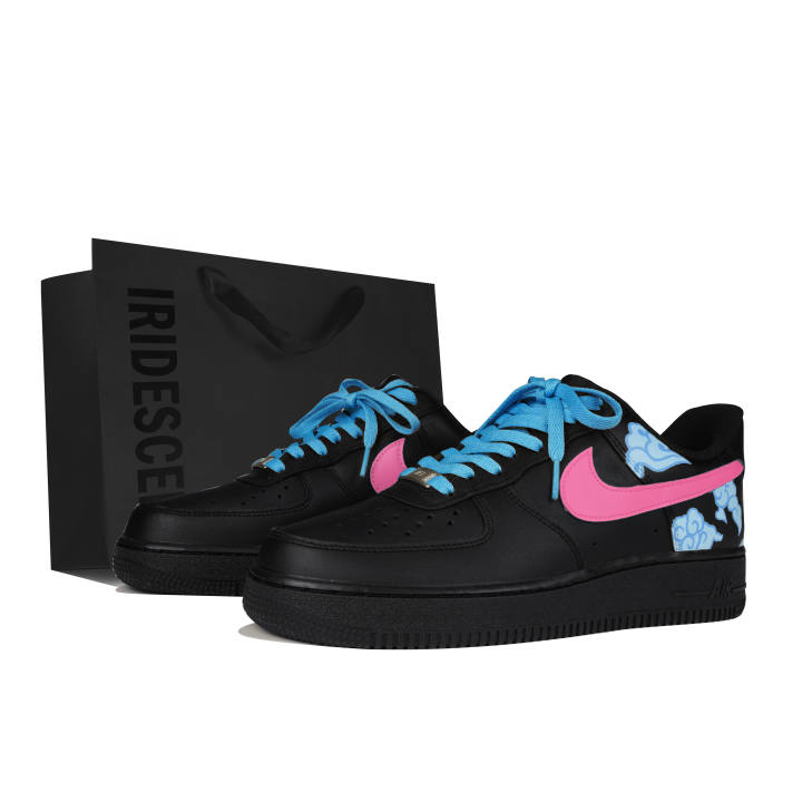 Nike Nike Air Force 1 Low top Skateboard Shoes Unisex Blue Pink