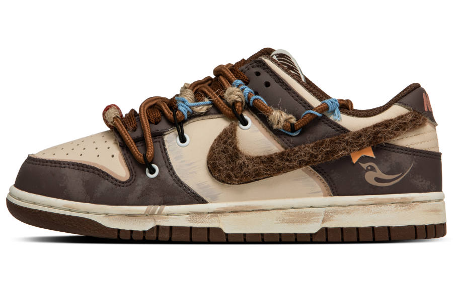 Nike Nike Dunk Cushioning Abrasion Resistant Low top Skateboard Shoes Women's Beige Umber