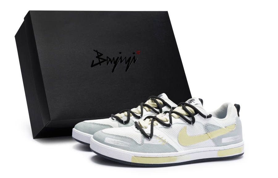 Nike Nike SB Alleyoop 811 Manufacturing Slip Resistant Abrasion Resistant Low top Skateboard Shoes Men's White Beige Yellow