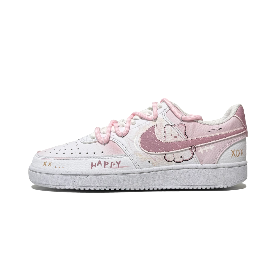Nike Nike Court Vision 1 Pink West Highland Cushioning Low top Skateboard Shoes Women's Pink