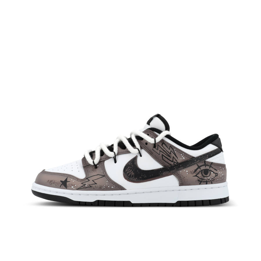 Nike Nike Dunk Gorilla Jiji Demon's Eye Low top Skateboard Shoes Unisex White Brown