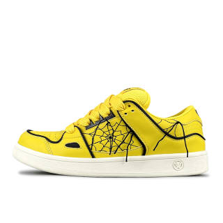 VFDF Slip Resistant, Abrasion Resistant, Breathable Low top Skateboard Shoes Unisex Yellow Black