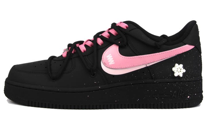 Nike Nike Air Force 1 Slip Resistant Abrasion Resistant Low top Skateboard Shoes Women's Black
