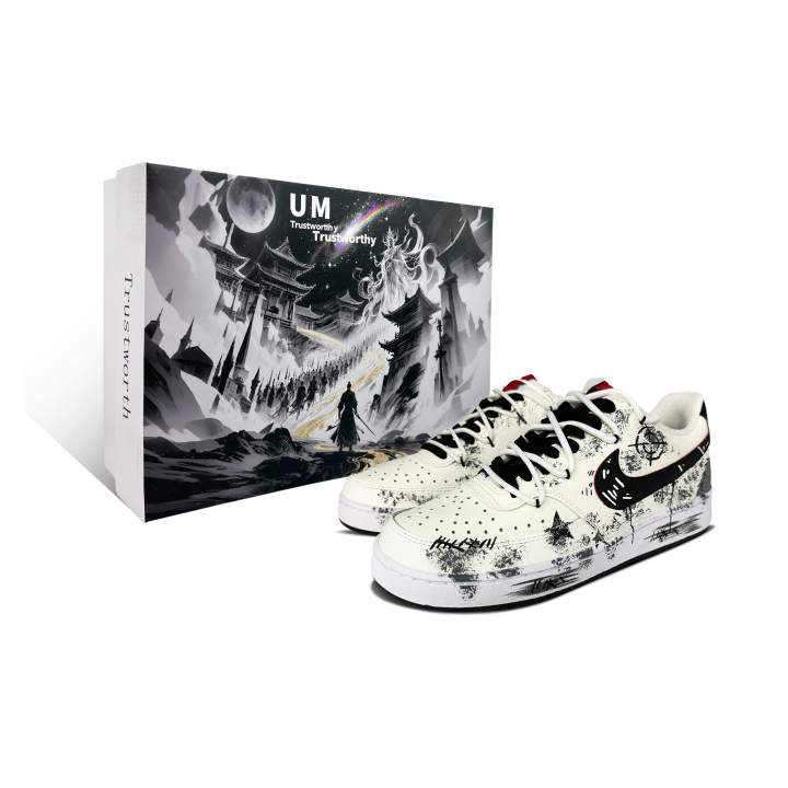 Nike Nike Court Vision 1 Ink Stain Star Coverage Low top Skateboard Shoes Men's Black