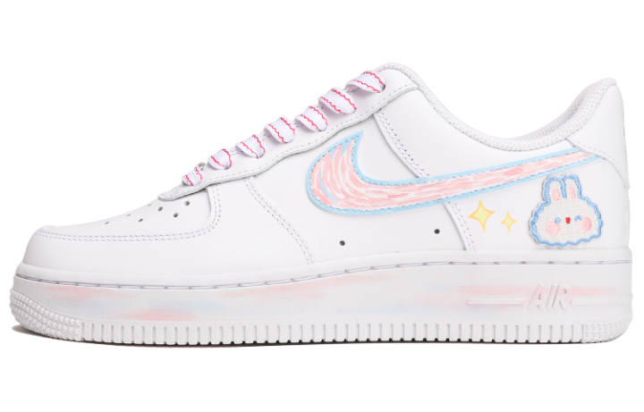 Nike Nike Air Force 1 Triple White Air Force 1 Skateboard Shoes Women's White Pink