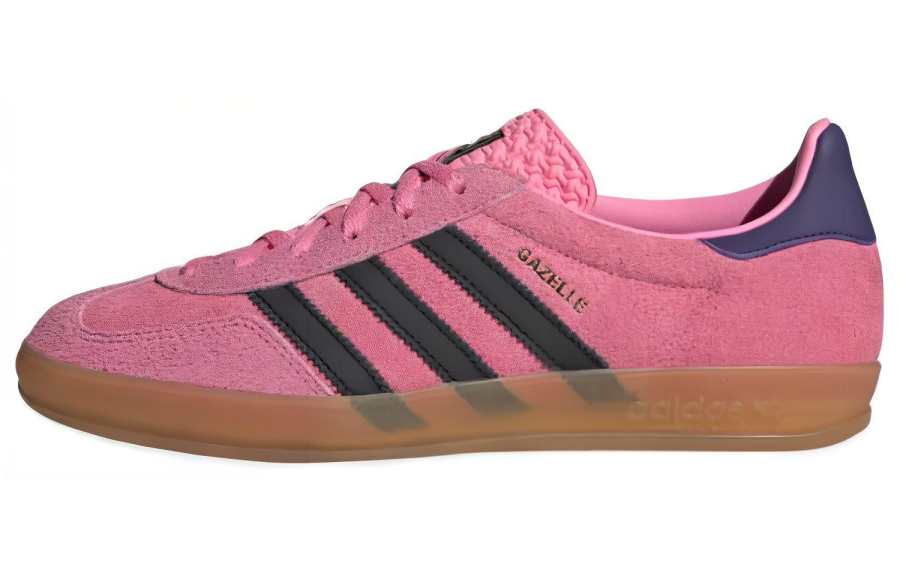 Adidas Originals Gazelle Cow Split Leather Low top Skateboard Shoes Women's Pink Black