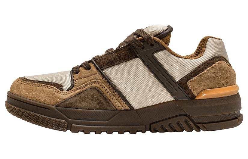 XTEP Abrasion Resistant Low top Skateboard Shoes Men's Brown White