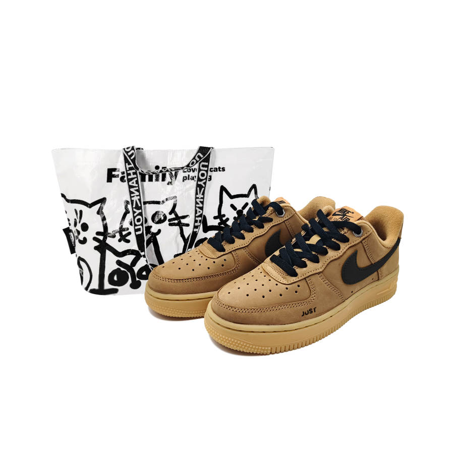 Nike Nike Air Force 1 Minimalist JUST Slip Resistant Abrasion Resistant Low top Skateboard Shoes Unisex Brown