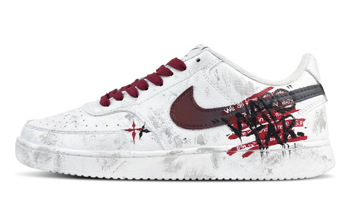 Nike Nike Court Vision 1 LOW Next Nature Abrasion Resistant Low top Skateboard Shoes Men's Rouge