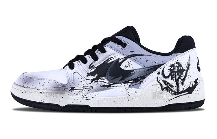 Nike Nike Full Force Xuan Dragon Cushioning Low top Skateboard Shoes Men's Black White Gray