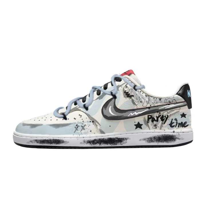 Nike Nike Court Vision 1 Performance Moments Abrasion Resistant Abrasion Resistant Low top Skateboard Shoes Men's Blue Gray