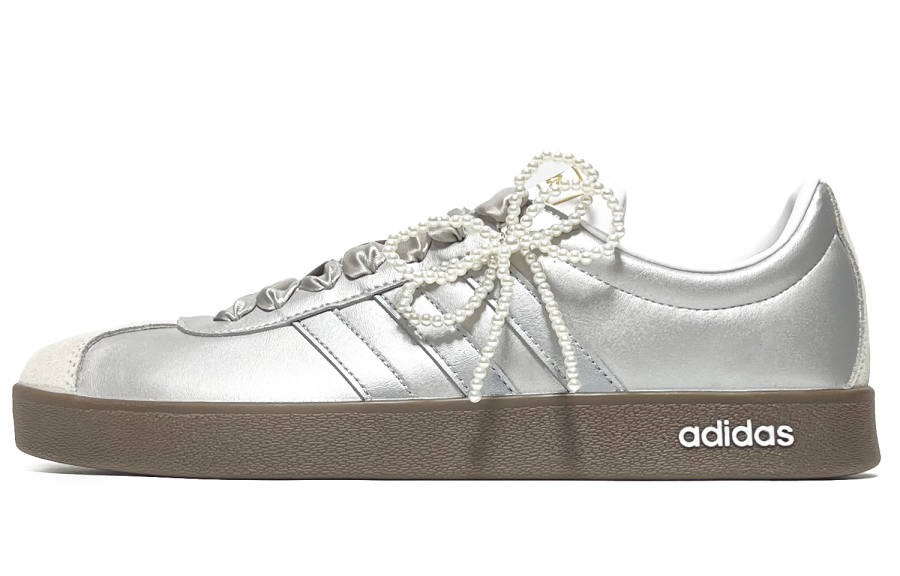 Adidas Adidas Vl Court Classic Skateboard Shoes Unisex Low Top Silver/White