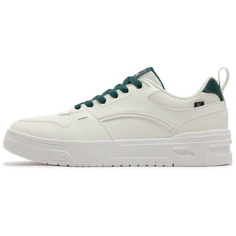 361° Abrasion Resistant Slip Resistant Waterproof Low top Skateboard Shoes Men's White Green