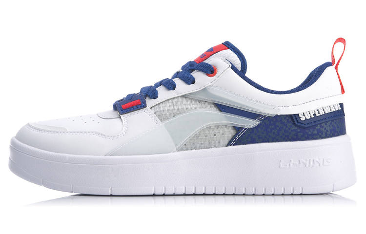 Li-Ning Li Ning Superwave Lite Slip Resistant Lightweight Non slip Lightweight Low top Skateboard Shoes Men's White Blue