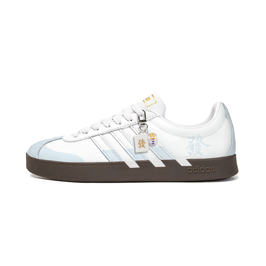 Adidas Adidas Vl Court Classic Starry Joy, Blue & White Clash Cushioning Abrasion Resistant Low top Skateboard Shoes Unisex