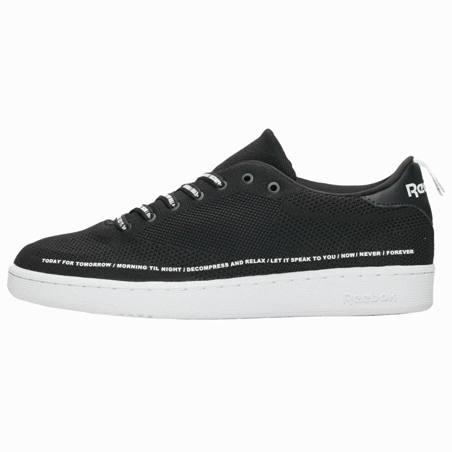 Reebok PUBLISH x Reebok Club C Ultk Fabric Low top Skateboard Shoes Men's Black White