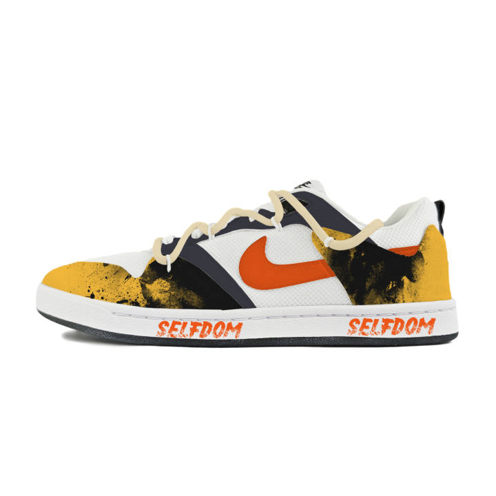 Nike Nike SB Alleyoop Abrasion Resistant Low top Skateboard Shoes Men's White Black Yellow