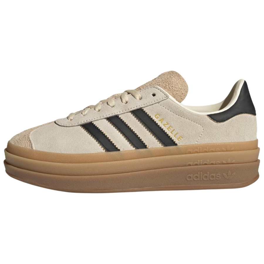 Adidas Originals Gazelle Abrasion Resistant Low top Skateboard Shoes Women's Beige Black