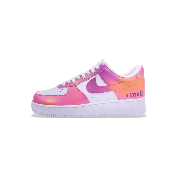 Nike Nike Air Force 1 Leather Coverage Low top Skateboard Shoes Unisex White Pink