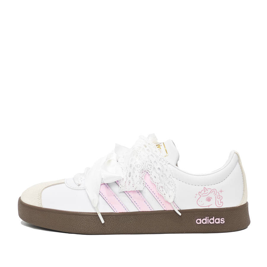 Adidas Adidas Vl Court Classic Lucky Pony Synthetic Leather Coverage Low top Skateboard Shoes Unisex