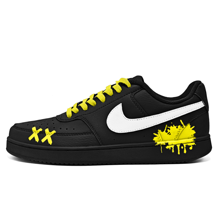 Nike Nike Court Vision Skateboard Shoes Unisex Low Top Black