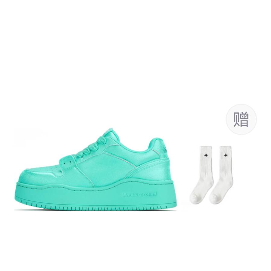WANDER AROUND Textile, Top Grain Cow Leather Low top Casual Skate Shoes Unisex Green