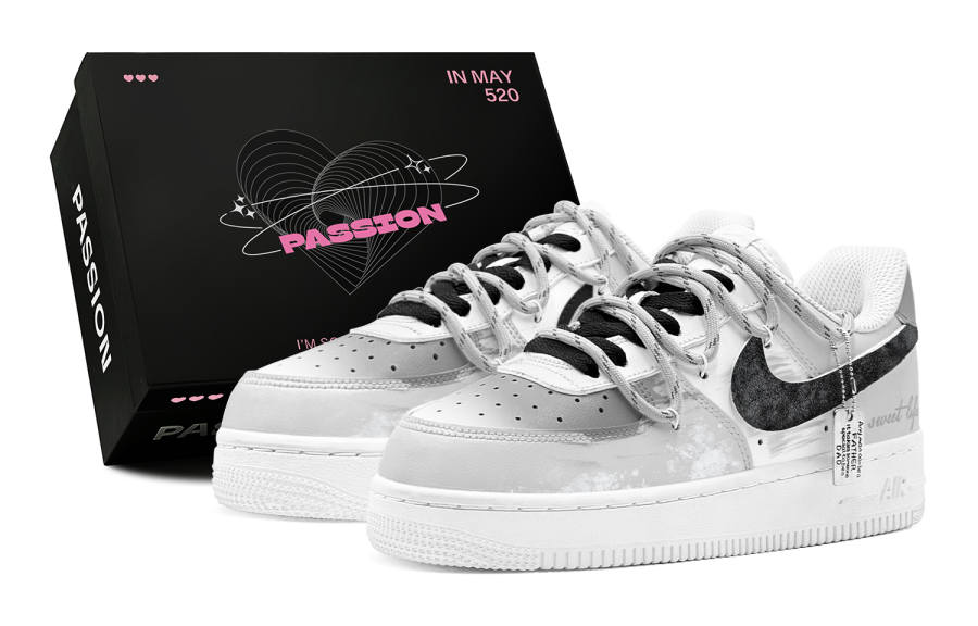 Nike Nike Air Force 1 Air Force 1, Couple's, Romantic Treatment, Obsidian Tide, Deconstruction Design, Versatile Fashion