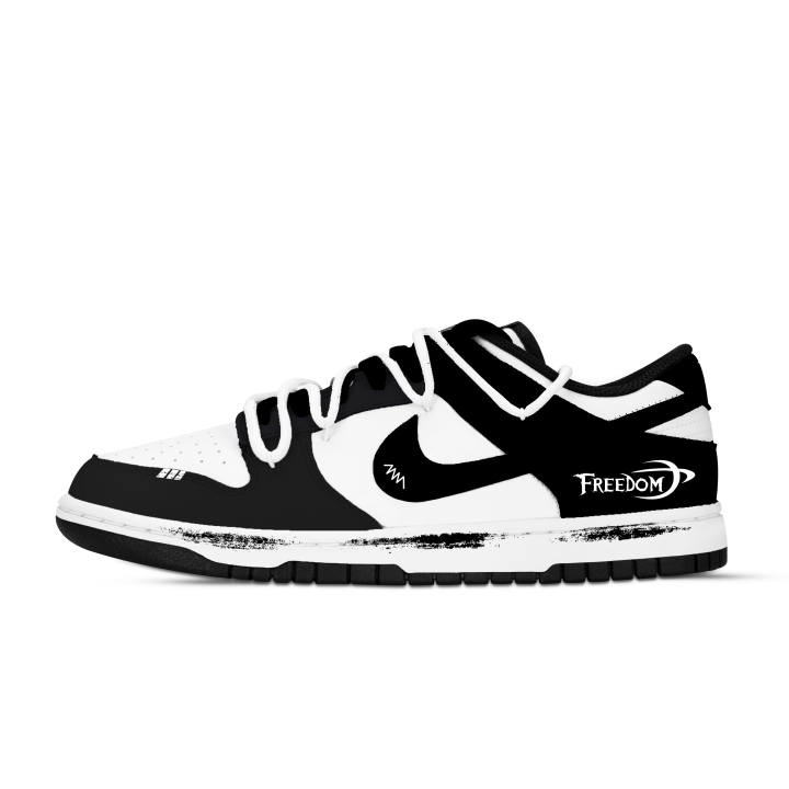 Nike Nike Dunk Feng Yin Infinity Abrasion Resistant Abrasion Resistant Low top Skateboard Shoes Unisex Black White