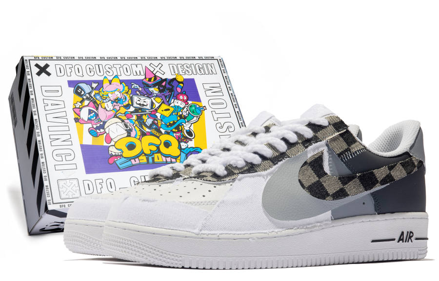 Nike Nike Air Force 1 Low top Skateboard Shoes Women's Black Gray