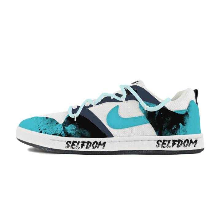 Nike Nike SB Alleyoop Abrasion Resistant Low top Skateboard Shoes Men's White Black Blue