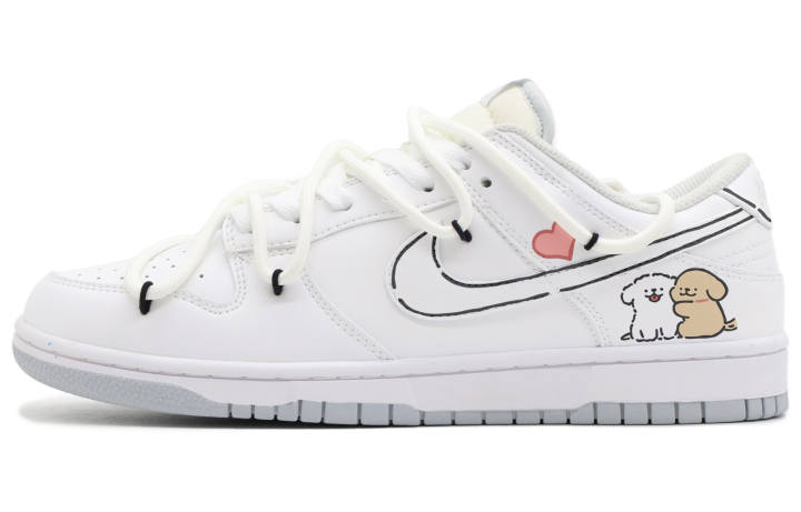 Nike Nike Dunk Low top Skateboard Shoes Men's White Yellow Blue