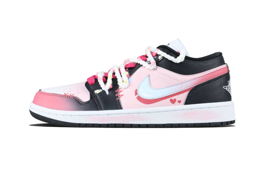 Jordan Jordan Air Jordan 1 Sweet Wild Fantasy Low top Skateboard Shoes Unisex Pink Black