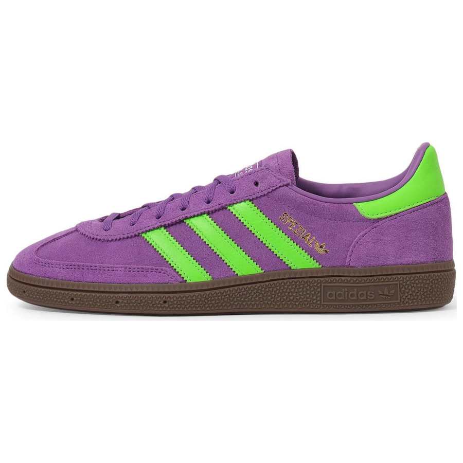 Adidas Originals HANDBALL SPEZIAL Abrasion Resistant Low top Skateboard Shoes Women's Purple Green