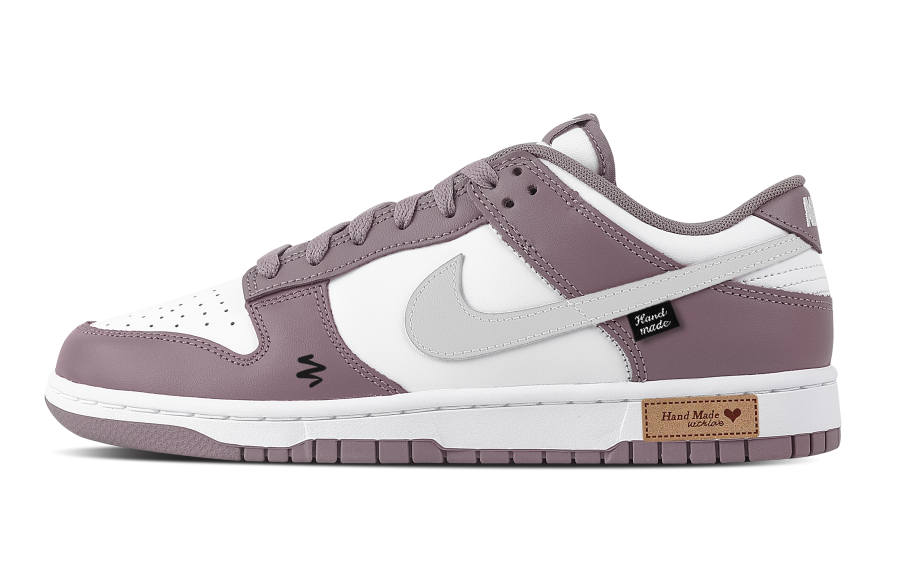 Nike Nike Dunk Soft Purple Gravel Leather Abrasion Resistant Low top Skateboard Shoes Unisex Purple Gray