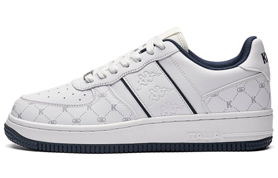 Kappa Floral Back to Back Lightweight Low top Skateboard Shoes Unisex White Gray
