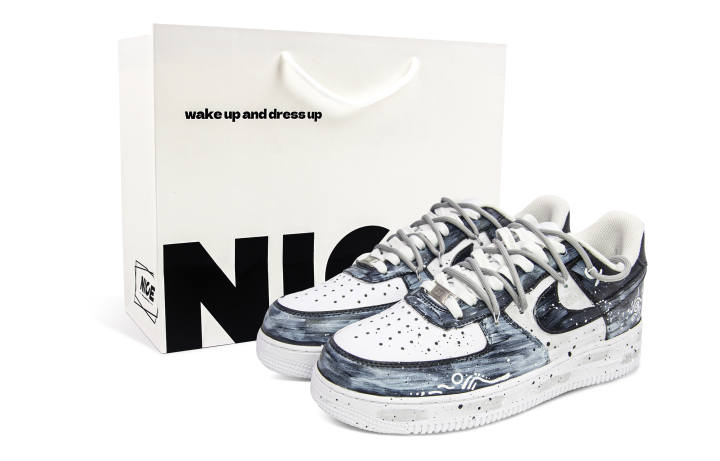 Nike Nike Air Force 1 Abrasion Resistant Low top Skateboard Shoes Unisex Black