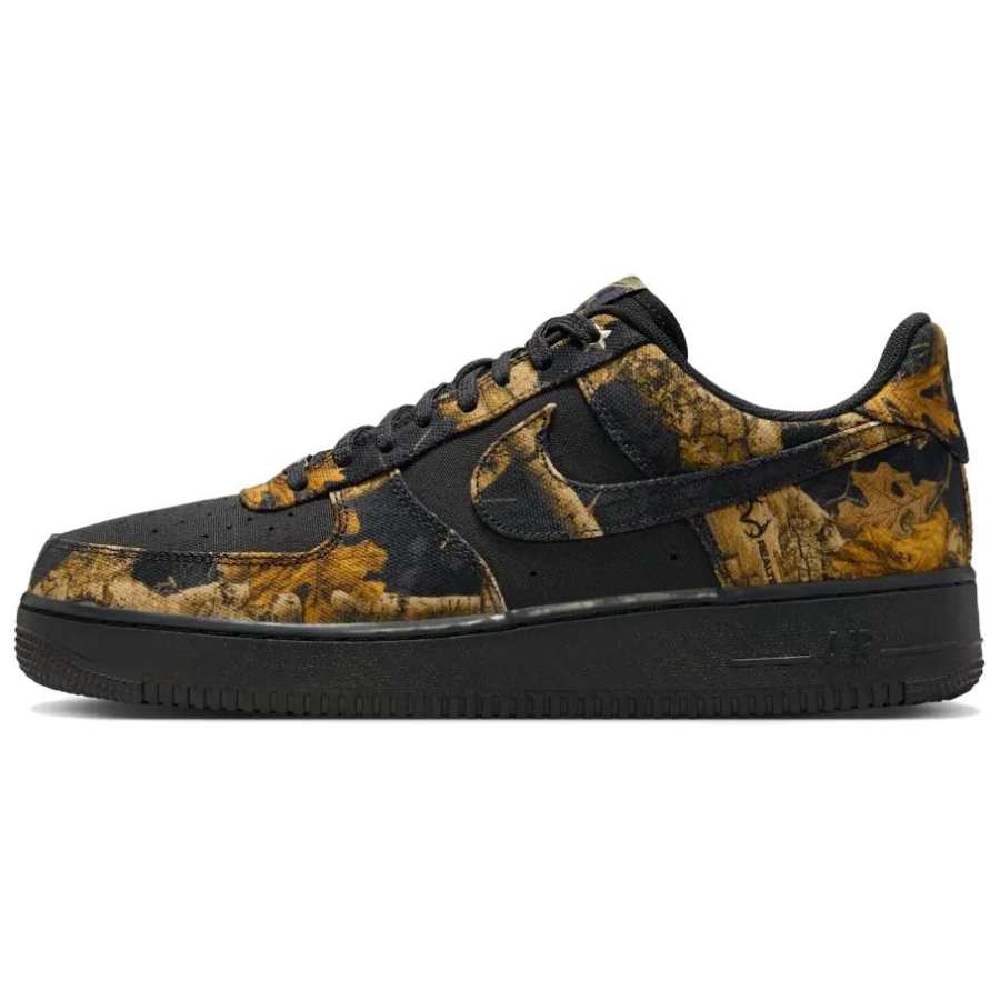 Nike Nike Air Force 1 Fabric Cushioning Skateboard Shoes Men's Black Brown