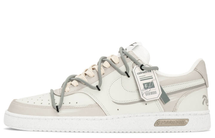 Nike Nike Court Vision 1 Romantic, Maillard Style, Gorpcore Cushioning Low top Skateboard Shoes Men's Gray White