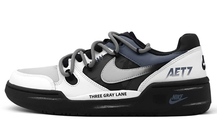 Nike Nike Full Force Low SHZ Shadow Abyss Infinity Abrasion Resistant Low top Skateboard Shoes Men's Black Gray Blue